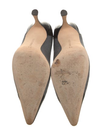 Manolo Blahnik Striped Pumps