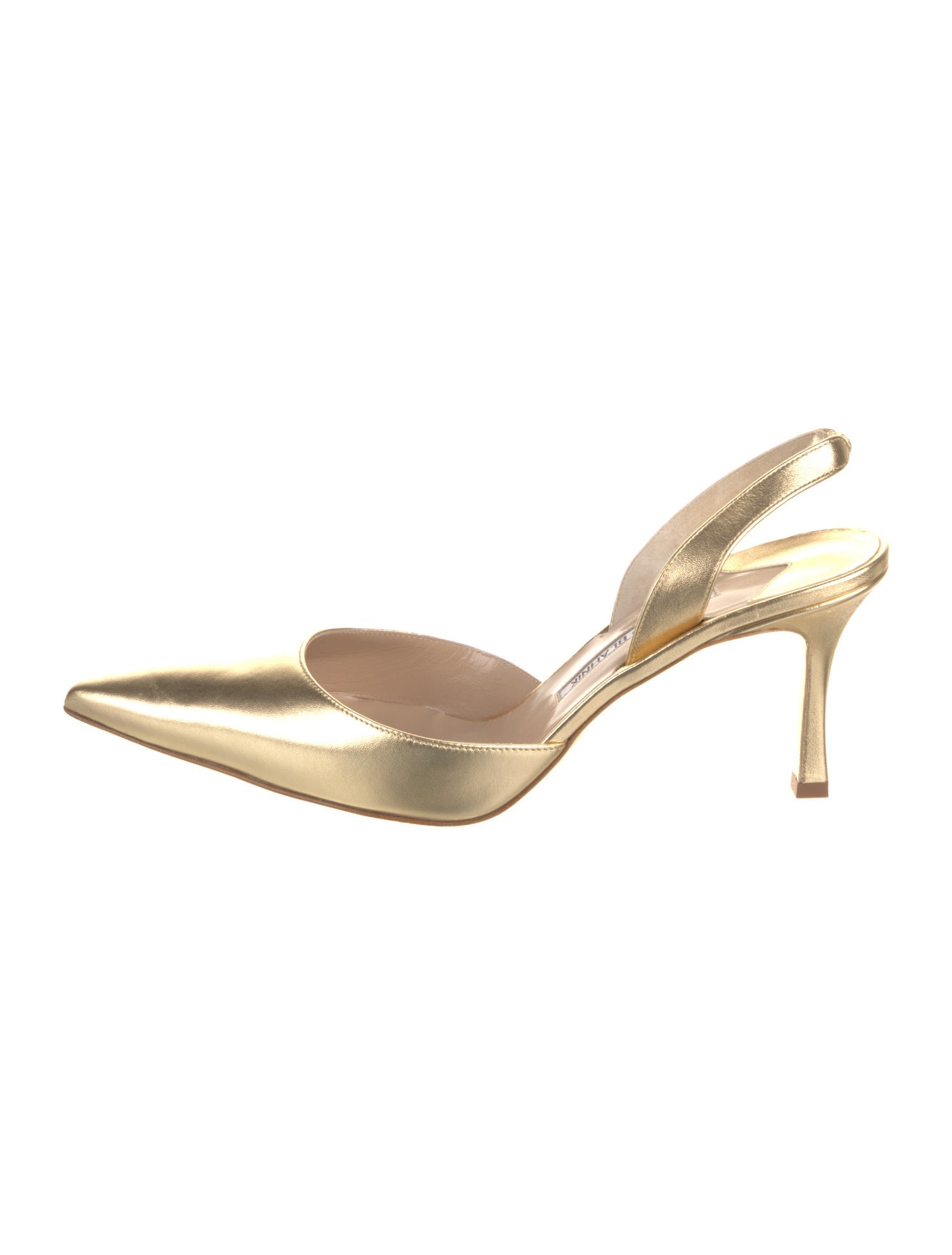 Manolo Blahnik Leather Slingback Pumps