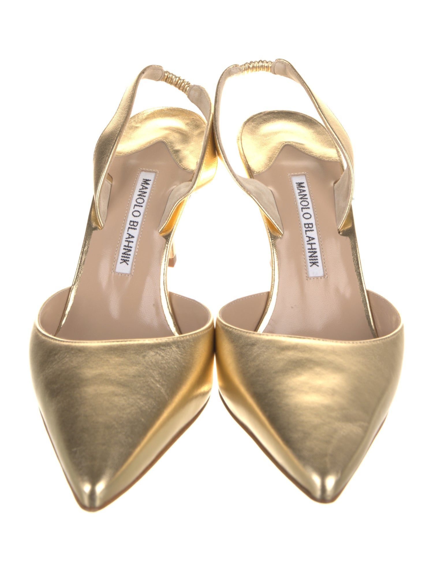 Manolo Blahnik Leather Slingback Pumps