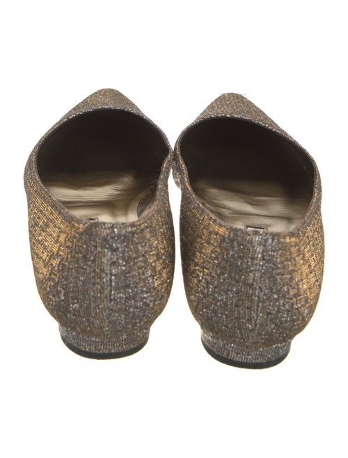 Manolo Blahnik Leather Animal Print Flats