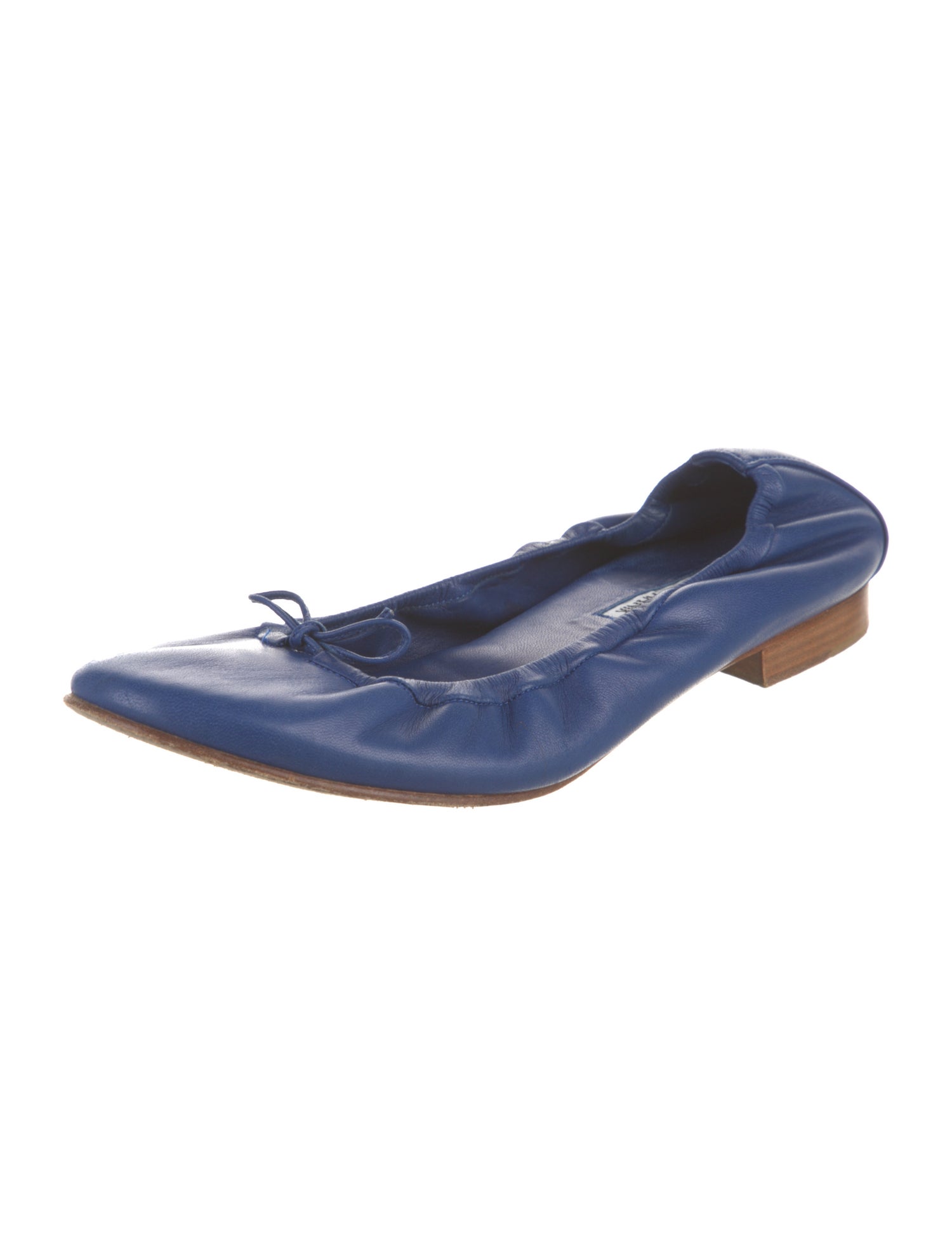 Manolo Blahnik Leather Ballet Flats