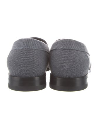 Manolo Blahnik Canvas Loafers