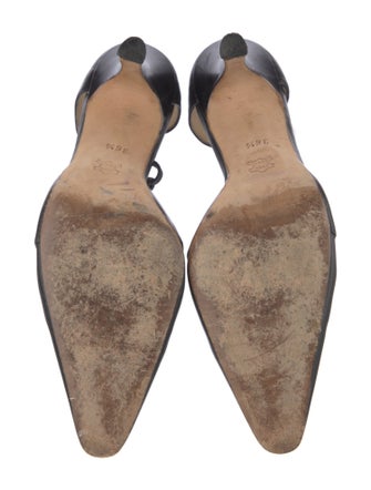 Manolo Blahnik Leather T-Strap Pumps