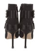 Manolo Blahnik Suede Crystal Embellishments Boots