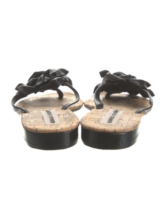 Manolo Blahnik Leather Slides