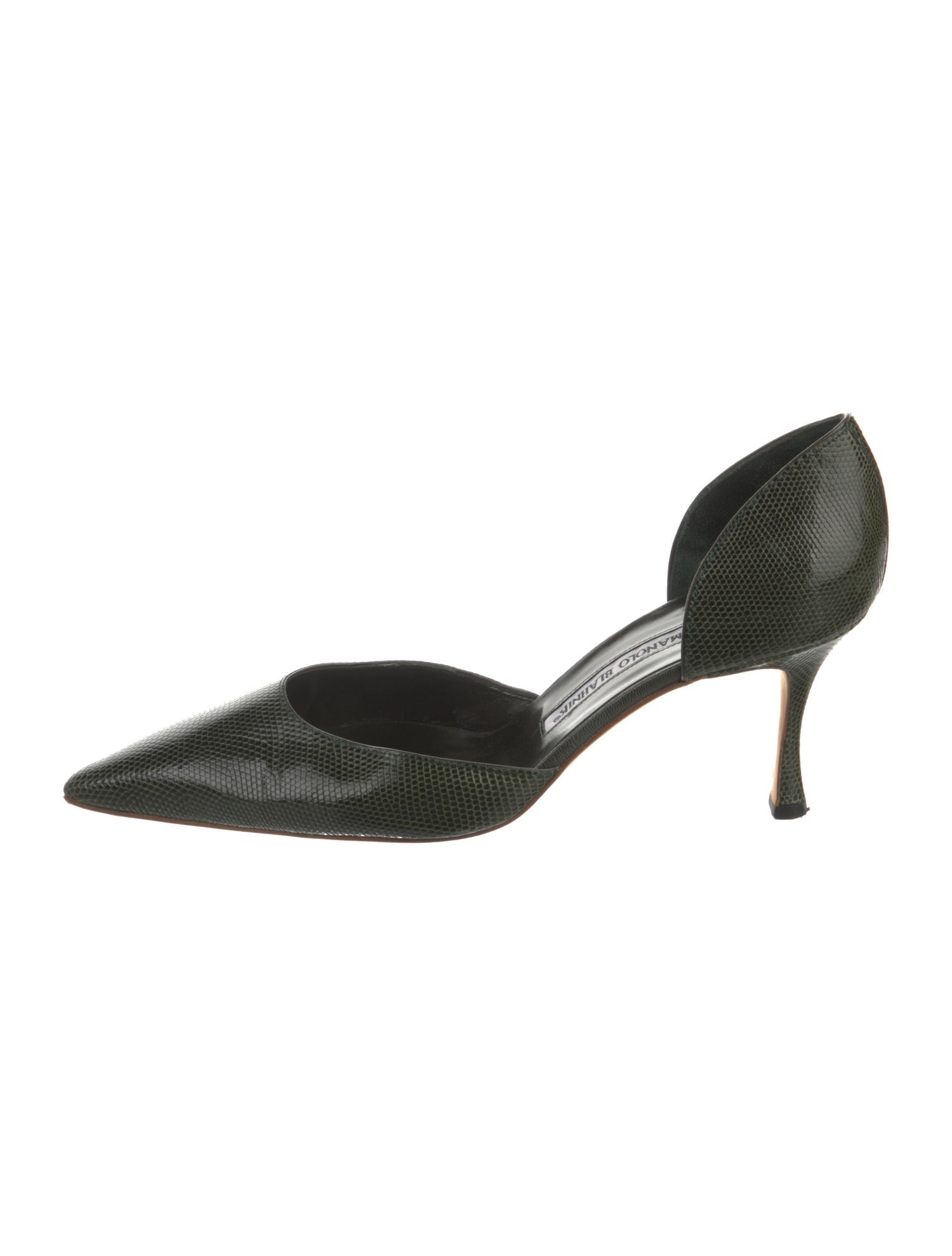 Manolo Blahnik Leather D'Orsay Pumps