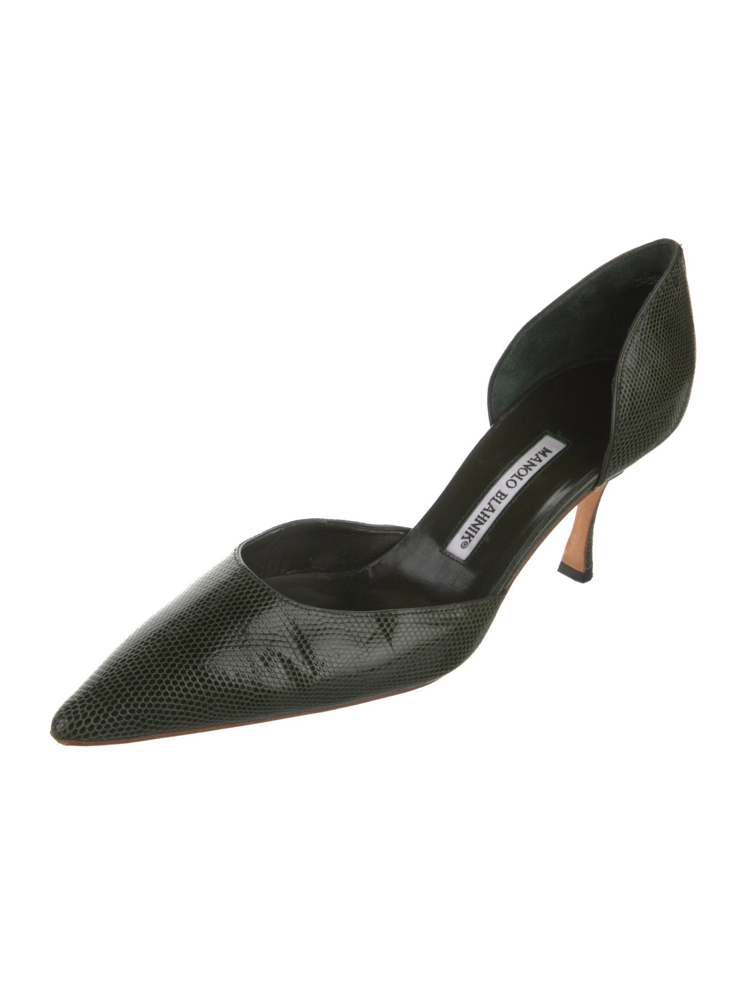 Manolo Blahnik Leather D'Orsay Pumps