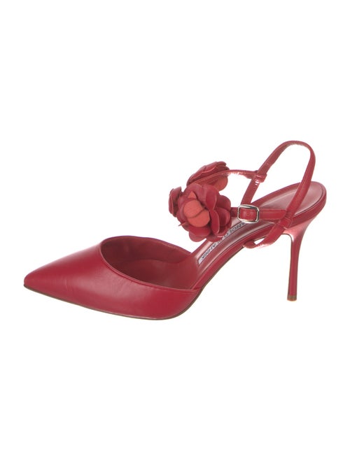 Manolo Blahnik Suede Bow Accents Mules