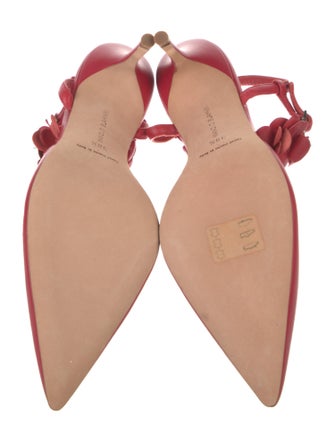 Manolo Blahnik Suede Bow Accents Mules