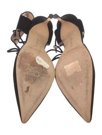 Manolo Blahnik Suede D'Orsay Pumps