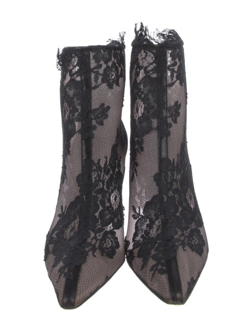 Manolo Blahnik Mesh Lace Pattern Boots