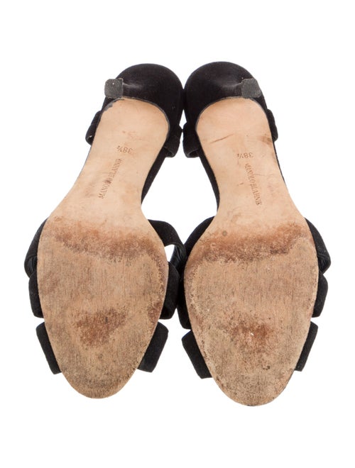 Manolo Blahnik Suede Slingback Sandals