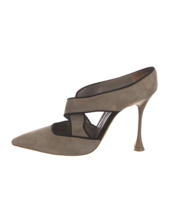 Manolo Blahnik Suede Mules