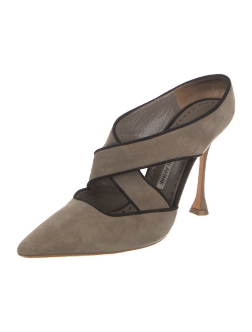 Manolo Blahnik Suede Mules