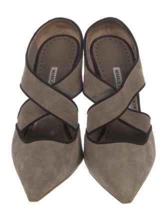 Manolo Blahnik Suede Mules