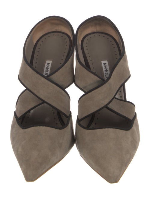 Manolo Blahnik Suede Mules