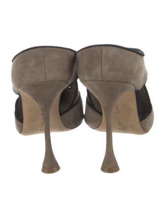 Manolo Blahnik Suede Mules