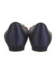 Manolo Blahnik Satin Crystal Embellishments Flats