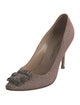 Manolo Blahnik Glitter Accents Pumps