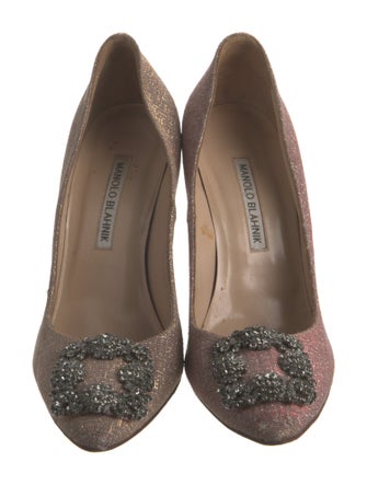Manolo Blahnik Glitter Accents Pumps
