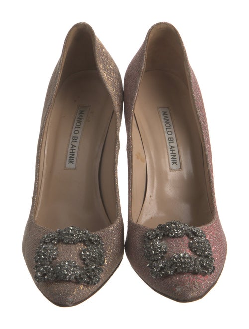 Manolo Blahnik Glitter Accents Pumps