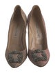 Manolo Blahnik Glitter Accents Pumps