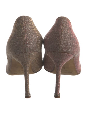 Manolo Blahnik Glitter Accents Pumps