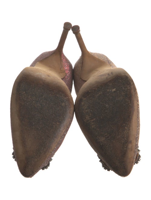 Manolo Blahnik Glitter Accents Pumps