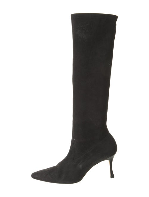 Manolo Blahnik Suede Sock Boots