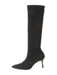 Manolo Blahnik Suede Sock Boots