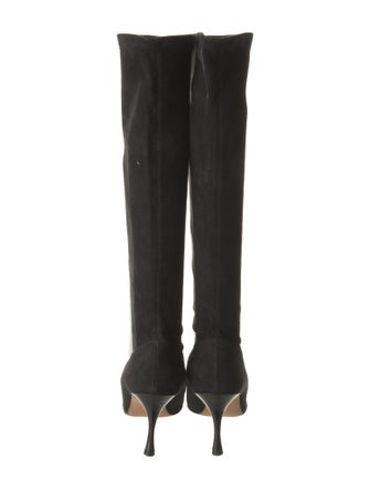 Manolo Blahnik Suede Sock Boots