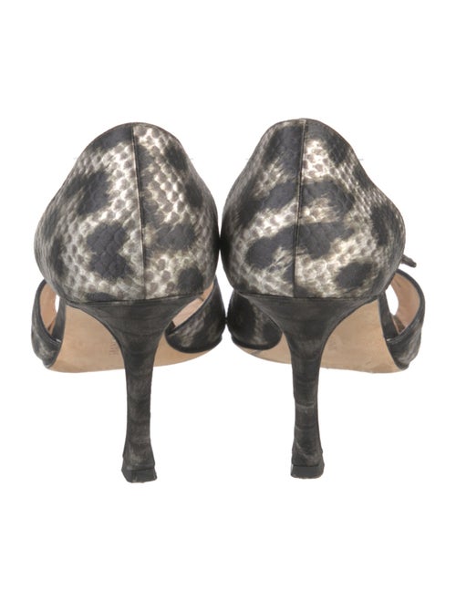 Manolo Blahnik Nylon Animal Print Sandals