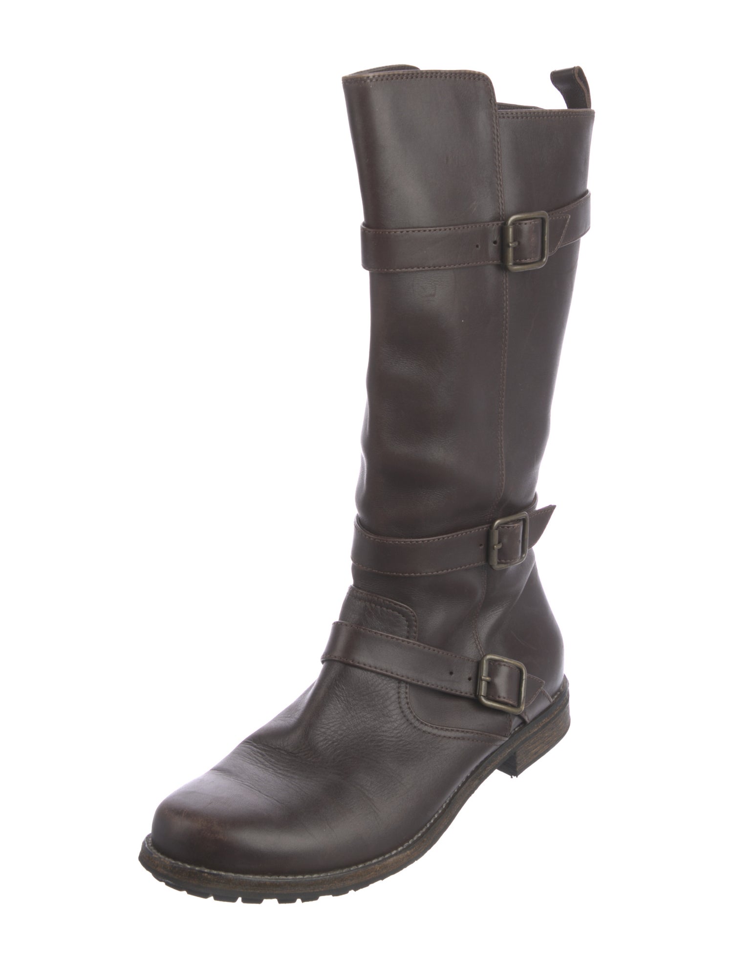 Manolo Blahnik Leather Moto Boots