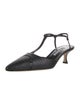 Manolo Blahnik Snakeskin T-Strap Pumps