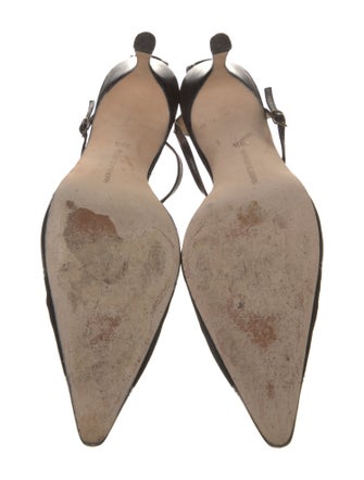 Manolo Blahnik Suede T-Strap Sandals