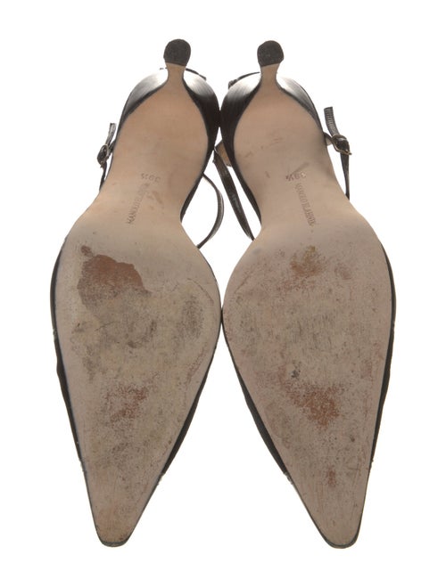 Manolo Blahnik Suede T-Strap Sandals