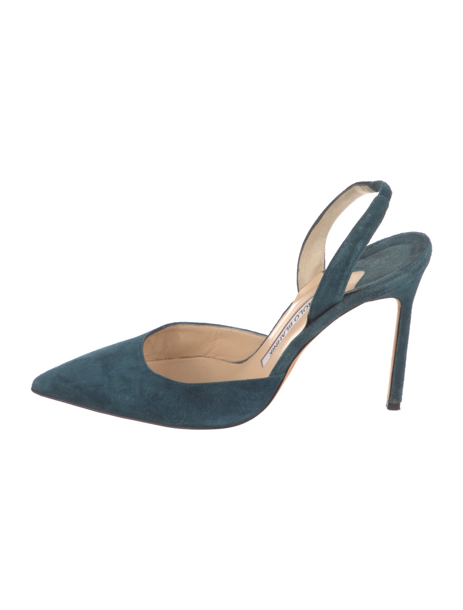 Manolo Blahnik Suede Slingback Pumps