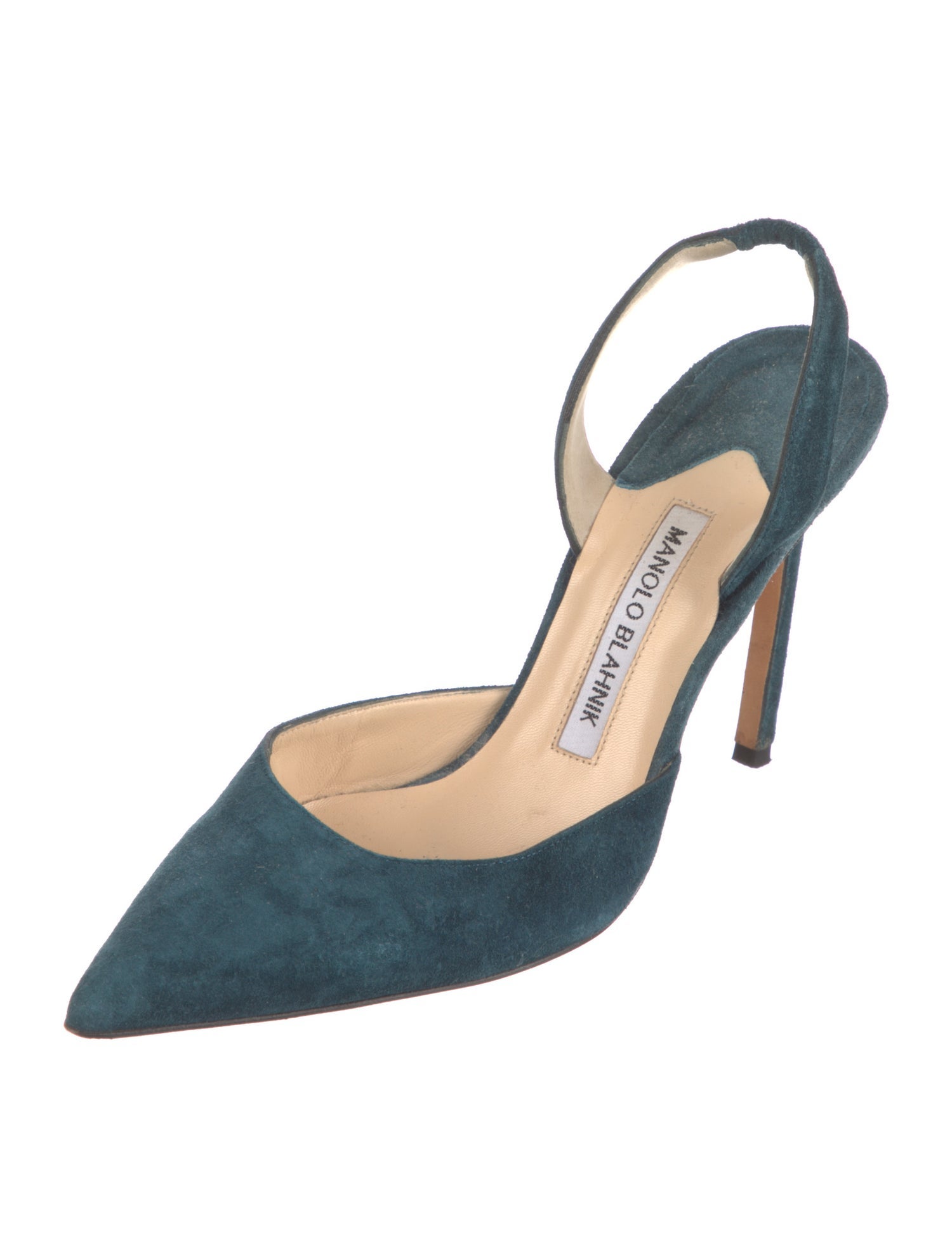 Manolo Blahnik Suede Slingback Pumps