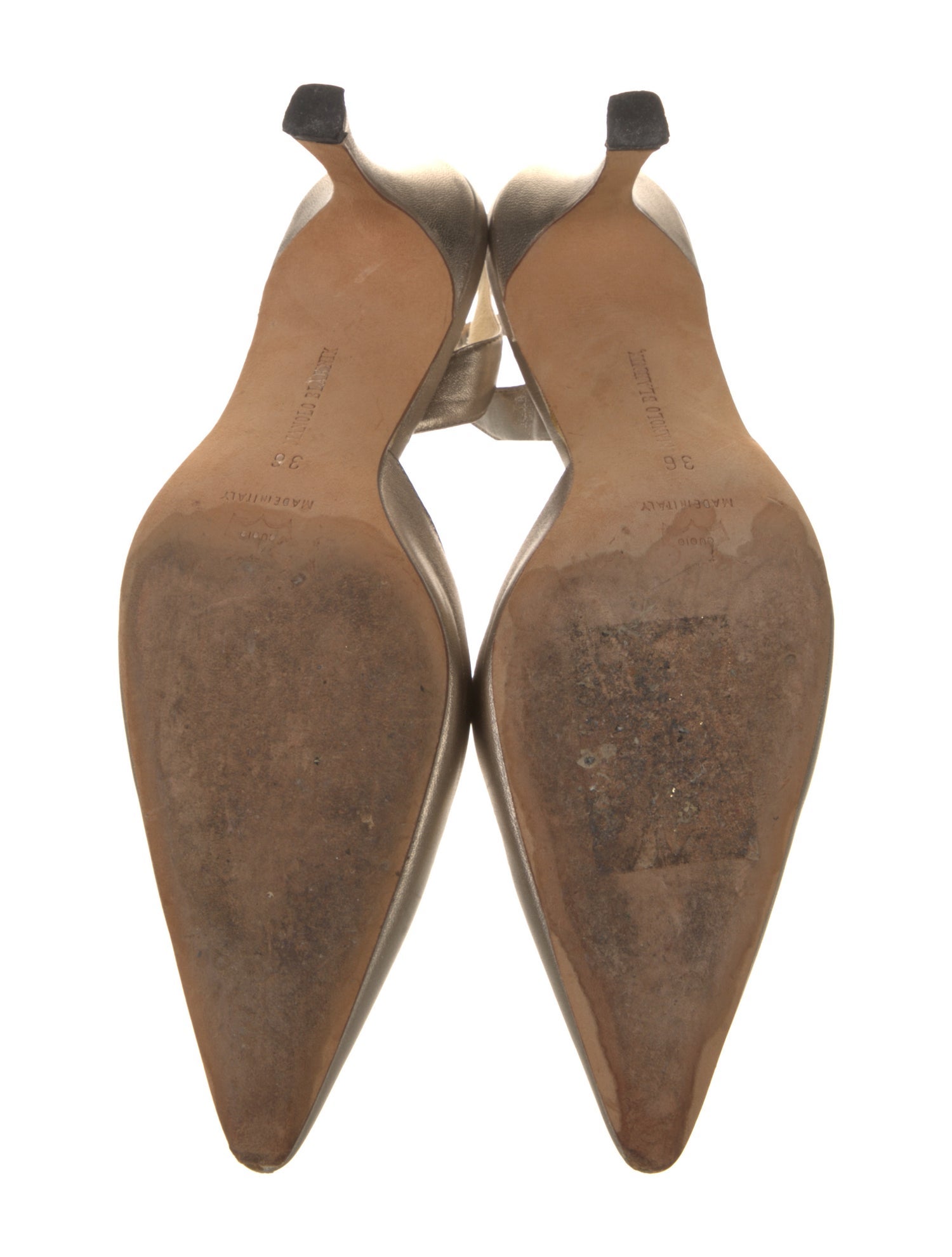 Manolo Blahnik Leather Slingback Pumps