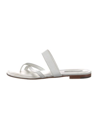 Manolo Blahnik Leather Slides