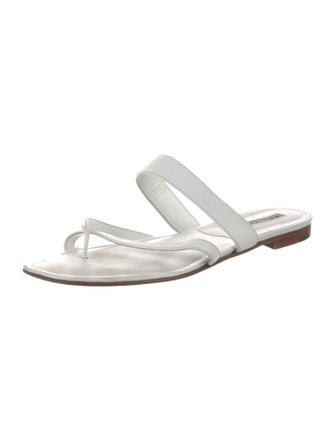 Manolo Blahnik Leather Slides