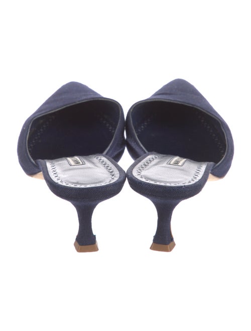 Manolo Blahnik Canvas Mules