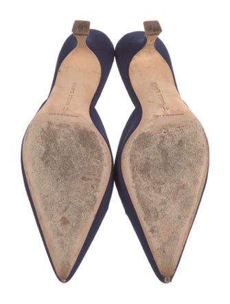 Manolo Blahnik Canvas Mules