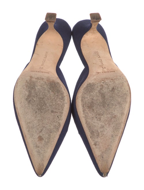Manolo Blahnik Canvas Mules
