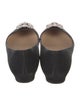 Manolo Blahnik Satin Crystal Embellishments Flats