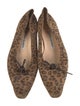 Manolo Blahnik Suede Animal Print Ballet Flats