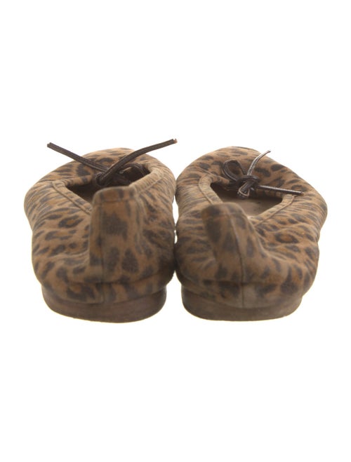 Manolo Blahnik Suede Animal Print Ballet Flats