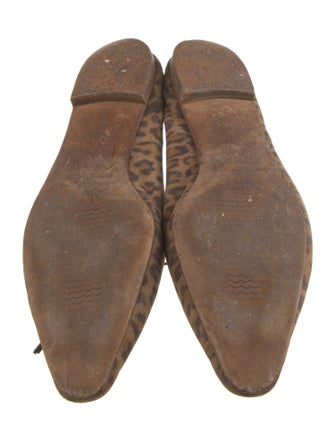 Manolo Blahnik Suede Animal Print Ballet Flats