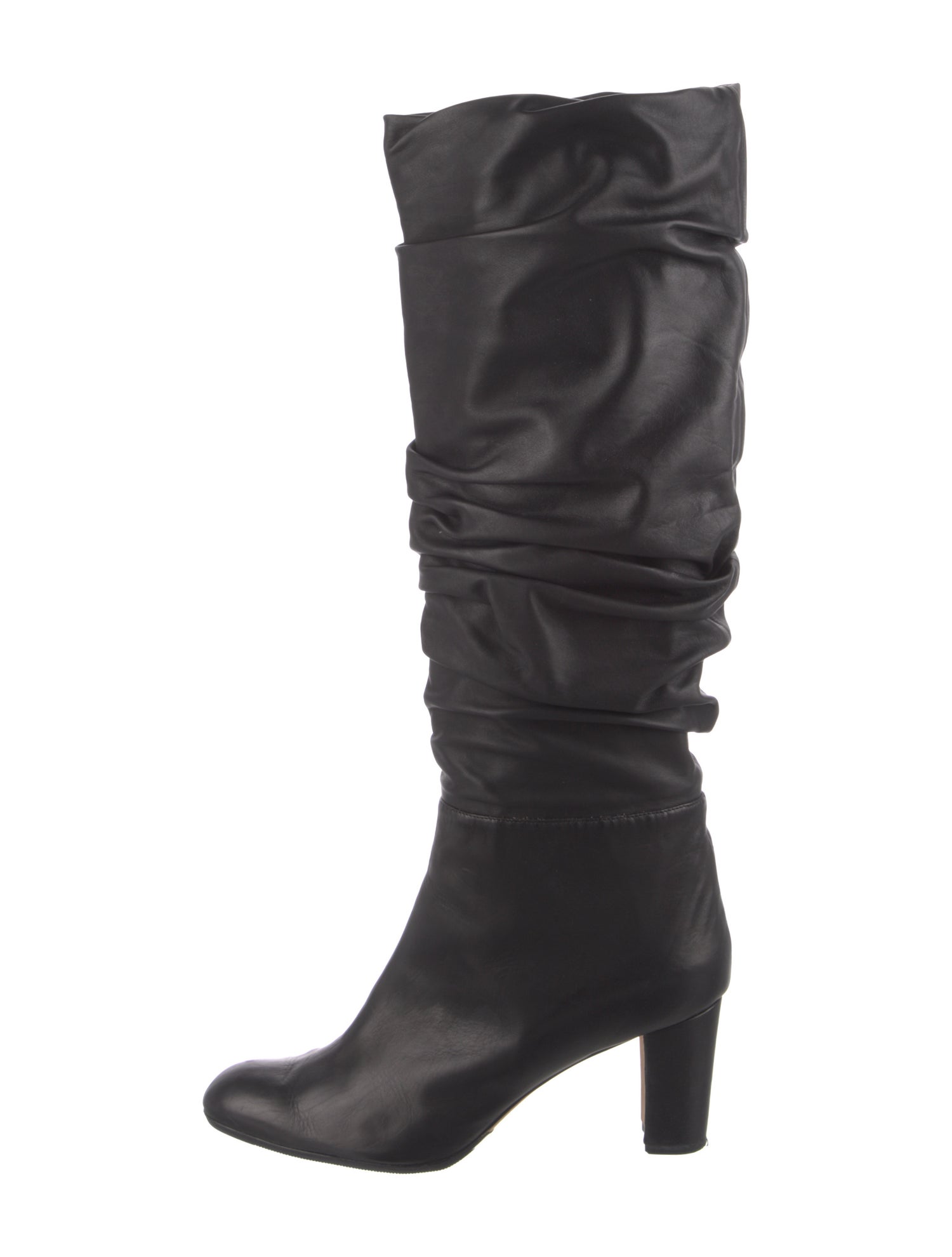 Manolo Blahnik Leather Slouch Boots