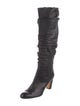 Manolo Blahnik Leather Slouch Boots